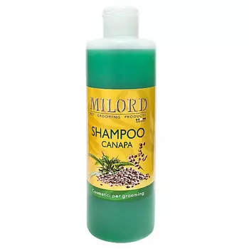 MILORD Шампунь питательный Канапа с маслом семян конопли для собак и кошек, щенков и котят