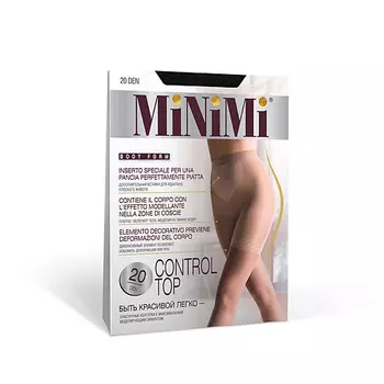 MINIMI Колготки 20/140 ден CONTROL TOP (утяжка- шорты) Nero