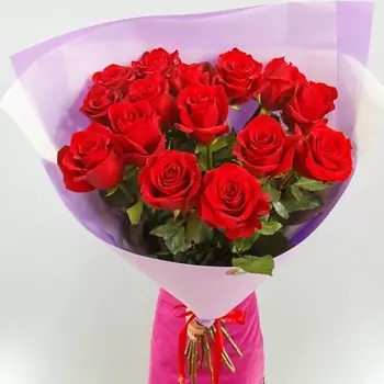 МИР ЦВЕТОВ Букет из 15 Премиум роз