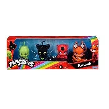 MIRACULOUS Набор мини-фигурок Квами 4 героя Тикки, Плаг, Трикс, Вейз 1.0