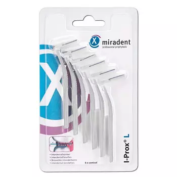 MIRADENT Ершики для чистки межзубных промежутков и брекетов I-Prox L 6.0