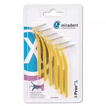 MIRADENT Ершики для чистки межзубных промежутков и брекетов I-Prox L 6.0