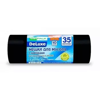 MIRPACK "DELUXE" Мешки для мусора, с завязками, 35 литров 10.0