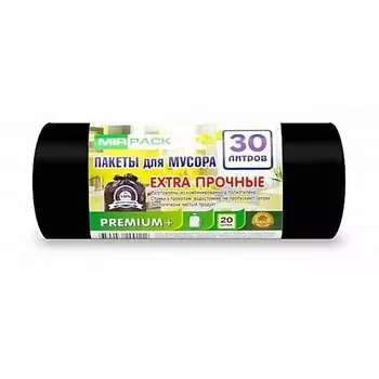 MIRPACK "PREMIUM+" Мешки для мусора, 30 литров 20.0