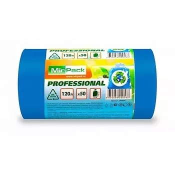 MIRPACK "PROFESSIONAL" Мешки для мусора, 120 литров 50