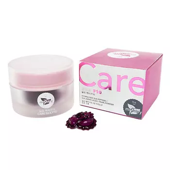 MISHIPY CARE SILK F10.Увлажняющая сыворотка для лица в капсулах с жемчужной пудрой и пептидами шёлка 30.0