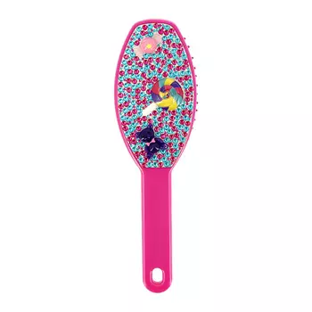 MISS PINKY Расческа для волос MISS PINKY овальная с декором (малиновая)