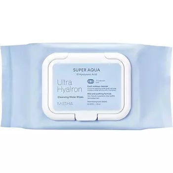 MISSHA Салфетки Super Aqua Ultra Hyalron для умывания и снятия макияжа