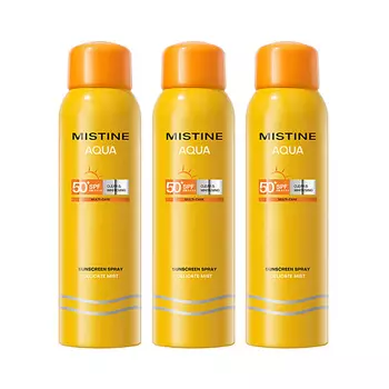 MISTINE Освежающий и успокаивающий солнцезащитный спрей AQUA SPF50+