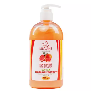 MIVLANE Полезный женский гель для душа смузи "Терпкий грейпфрут" 750.0