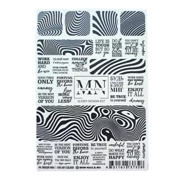 MIW NAILS Наклейки для ногтей на любой фон Монохром линии