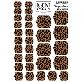 MIW NAILS Плёнка для педикюра леопард