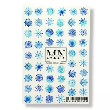 MIW NAILS Слайдер дизайн для маникюра снегурочки