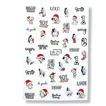 MIW NAILS Слайдер дизайн для маникюра собаки далматинцы