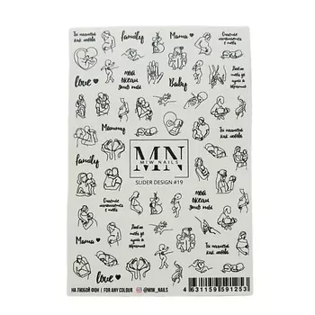 MIW NAILS Слайдер дизайн для ногтей беременность