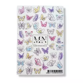 MIW NAILS Слайдер дизайн для маникюра бабочки