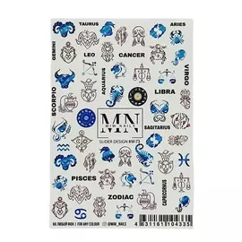 MIW NAILS Слайдер дизайн для ногтей знаки зодиака