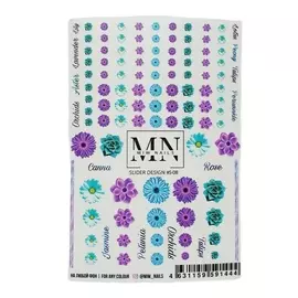 MIW NAILS Наклейки для ногтей(самоклеющиеся слайдеры) Цветы