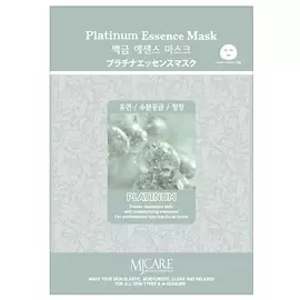 MJCARE Маска тканевая с платиновой крошкой для лица 23.0