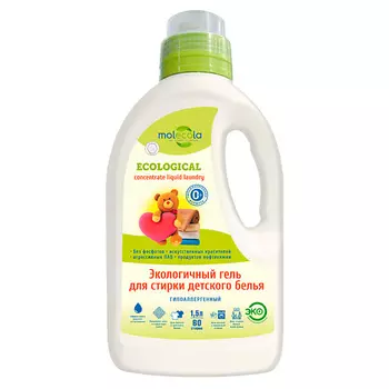 MOLECOLA Гель для стирки детского белья Pure Sensitive экологичный 1500.0
