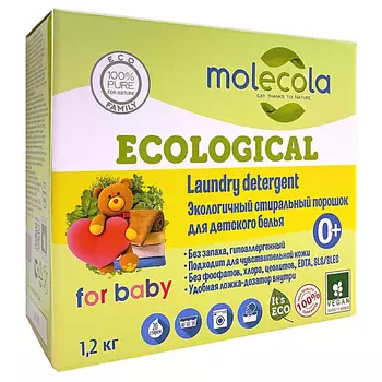 MOLECOLA Экологичный стиральный порошок для детского белья 1200.0