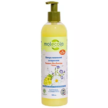 MOLECOLA Шампунь питательный для сухих волос с растительными экстрактами, витаминами и кератином