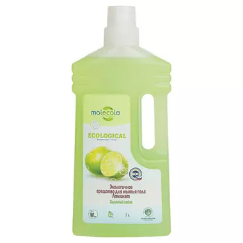 MOLECOLA Универсальное средство для мытья пола Ламинат экологичное Зеленый лайм