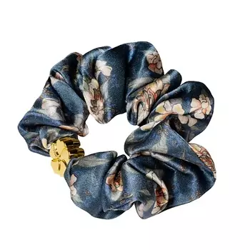 MOLLEN Шелковая резинка для волос Лазоревый цветок