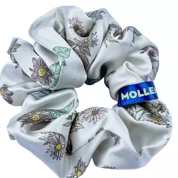 MOLLEN Широкая шелковая резинка для волос Подсолнухи