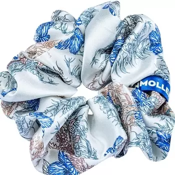 MOLLEN Широкая шелковая резинка для волос Тюльпаны