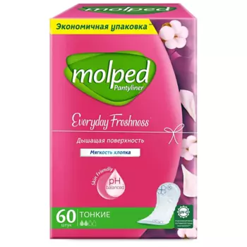 MOLPED Ежедневные прокладки женские гигиенические Everyday Freshness 60.0