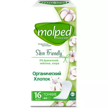 MOLPED Прокладки ежедневные Pure & Soft Daily Care 16.0