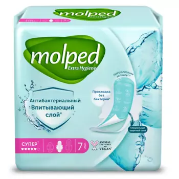 MOLPED Прокладки женские ANTIBACTERIAL 7.0