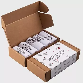 MONCHINI Набор женских повседневных носков с рубчиком, 5 пар