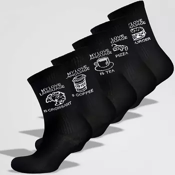 MONCHINI Набор женских повседневных носков с рубчиком, 5 пар