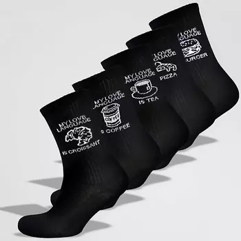 MONCHINI Набор женских повседневных носков с рубчиком, 5 пар