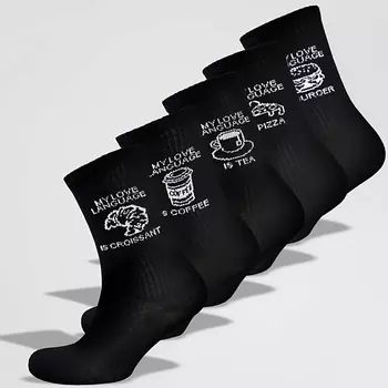 MONCHINI Набор женских повседневных носков с рубчиком, 5 пар