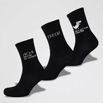 MONCHINI Набор женских повседневных носков с рубчиком, ne naiden_black