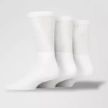 MONCHINI Набор женских повседневных носков с рубчиком, белый однотон