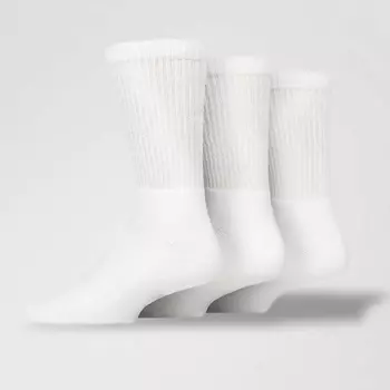 MONCHINI Набор женских повседневных носков с рубчиком, белый однотон