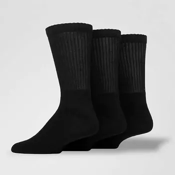 MONCHINI Набор женских повседневных носков с рубчиком, черный однотон