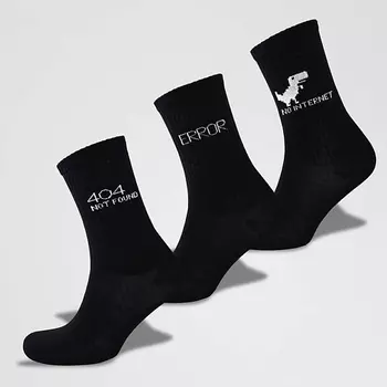 MONCHINI Набор женских повседневных носков с рубчиком, not_found_black