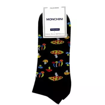MONCHINI Носки черные мужские "Грибы"