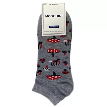 MONCHINI Носки серые мужские "Грибы"