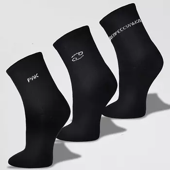 MONCHINI Носки женские черные в рубчик, рак