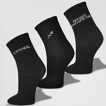 MONCHINI Носки женские черные в рубчик, стрелец