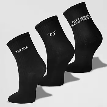 MONCHINI Носки женские черные в рубчик, телец