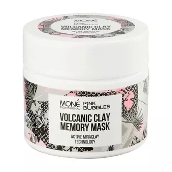 MONE PROFESSIONAL Моделирующая маска для волос с вулканической глиной Pink Bubbles Volcanic Clay Memory Mask