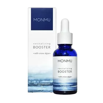 MONMU Бустер ревитализирующий для жирной и комбинированной кожи с пудрой Snow Algae 30.0