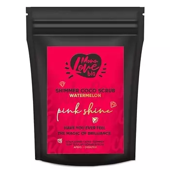 MONOLOVE BIO Кокосовый скраб для тела Розовый блеск Арбуз -Сквален 150.0